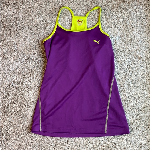 Puma Cool Cell Purple Racerback Active Tank Small - Picture 2 of 4